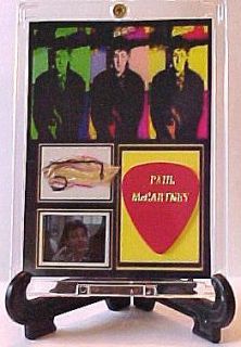 Beatles Paul McCartney Neck Scarf Swatch Film Frame and Guitar Pick