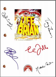  Pythons Life of Brian Signed Movie Script X5 John Cleese Terry Gilliam