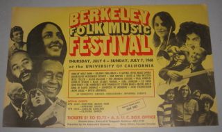  Folk Music Festival Concert Poster 1968 Howlin Wolf QMS John Fahey AOR