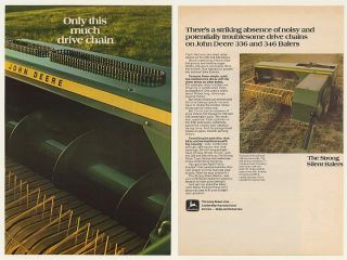 1974 John Deere 336 346 Baler Short Drive Chains 2 Page Ad