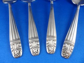 1944 Danish Queen Wallace Harmony House AA Silverplate 4 PC Serving