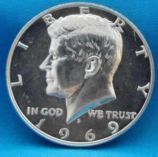 1969 S Choice Proof Cameo 40 Silver John F Kennedy JFK Half Dollar 50c US  