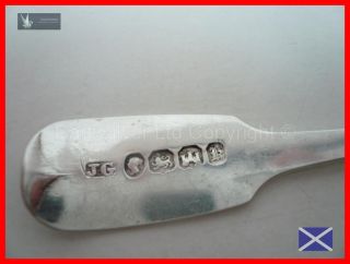 English Provincial Sterling Silver Salt Spoon 1846 John Golding of Plymouth  