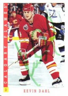 Kevin Dahl Autographed Signed Card Calgary Flames 423  