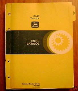 John Deere 8440 Tractor Parts Catalog Book Manual JD PC 1634  