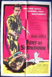 Fury at Sundown Movie Poster John Derek Western 1SHT  
