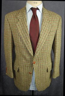Mens John Lord Classic Country Check Harris Tweed Jacket 40R REF216  