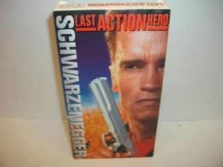 The Last Action Hero Arnold Schwarzenenegger Austin OBrien VHS Movie Great Fl  