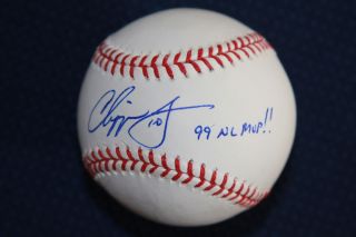 Chipper Jones Autographed Rawlings Official Baseball Atlanta Braves COA  