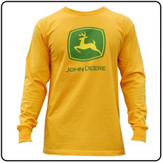 John Deere T Shirt Jon Deer Tee Farm Yellow JD Top  