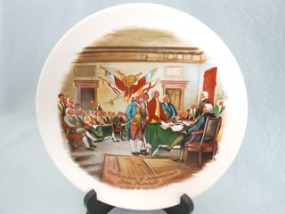 Collector Plate Declaration of Independence John Trumbull Marked USA  