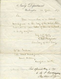 Richard w Thompson Manuscript Letter Signed  