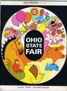 1969 Ohio State Fair Program Schedule Performers Map  