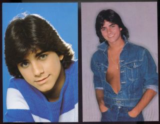 JOHN STAMOS Two 1980s Autographed Postcards  