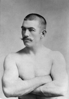 Black and White John Sullivan Champion Pugilist World Boxer Portrait 13x19 Print  