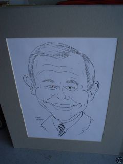 Vince Ornato Caricature Sketch Drawing Johnny Carson  