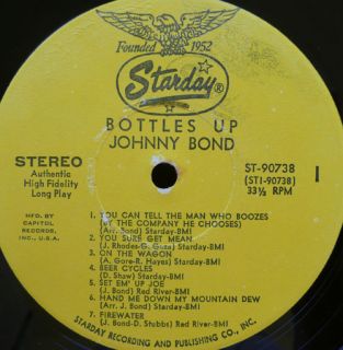 Johnny Bond Bottles Up 10 Little Ten Stereo LP Record  