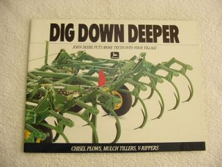 John Deere Plow Tiller V Ripper Tillage Sales Brochure  