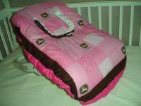 Baby Infant Car Seat Carrier Cover w PINK John Deere  
