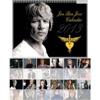 Jon Bon Jovi JBJ Photo Wall Calendar Year 2013  