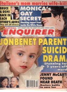 National Enquirer 1998 Dec 29 Bruce Demi Jonbenet Monica Lewinsky  