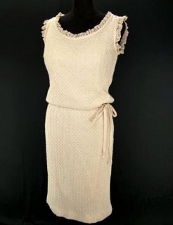 Vtg 60s Jonathan Logan Puffy Knit Blouson Top Slim Skirt Dress M  