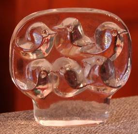 Iittala Jorma Vennola Mid Century Glass Bird Sculpture  