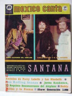 1971 Carlos Santana Jorma Kaukonen Mexican Magazine  