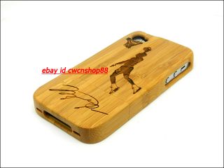 Natural Wood Bamboo Jordan Hard Cover Case for iphone 4 4S  