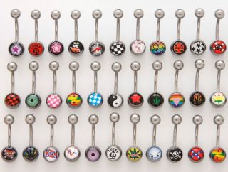 20 Logo Belly Button Rings Wholesale Navel Body Jewelry  