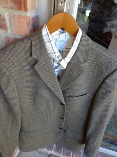 Joseph Abboud 3 BTN Brown Men Wool Blazer Jacket Sport Suit Coat 42R 44R Regular  