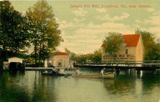 GA Jonesboro Jester's Old Mill Town View Early T24787  