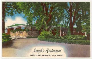 Joseph's Restaurant RT 4 w Long Branch NJ Postcard 14068  