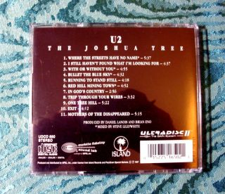 U2 Joshua Tree Raro CD MFSL Original Master Recording 24 KT Gold Plated RARE  