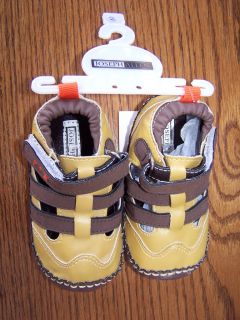 Joseph Allen Tan Brown Leather Crib Shoes Sandals 2  