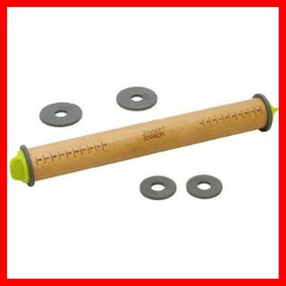Joseph Joseph Adjustable Rolling Pin w Measuring Guide Rings ROLL0100CB  
