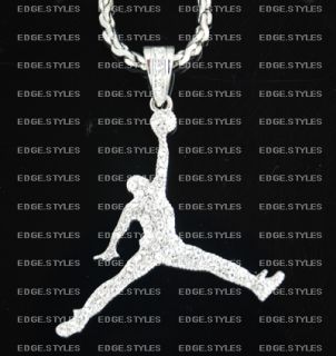 Michael Jordan Basketball Man Air Jump Pendant Chain Necklace  