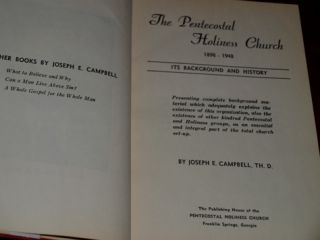 Joseph Campbell 1st Edition Pentecostal Holiness Church  