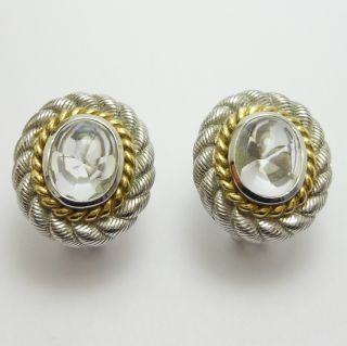 Judith Ripka Boxed Sterling Designer Earrings  