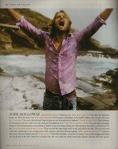 Josh Holloway InStyle Magazine Feature Clipping  