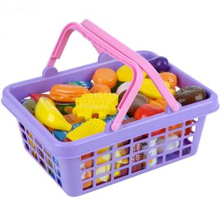 Just Like Home 40 Piece Shopping Basket Purple