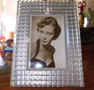 Deco Photo Picture Frame Stippled Lucite Perspex June Thorburn