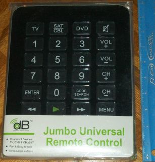 New Jumbo Universal Remote Control Easy to Use XL Buttons Fun