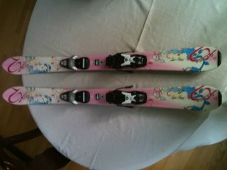 K2 Luv Bug Girls Childs Junior Skis 110 cm Shaped with Rossignol Comp