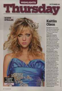 Kaitlin Olson TV Guide Magazine Feature Clipping