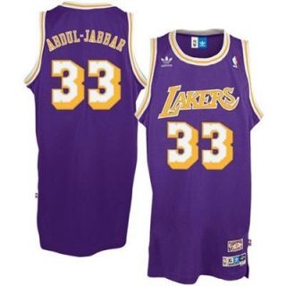 Adidas Los Angeles Lakers #33 Kareem Abdul Jabbar Purple Soul