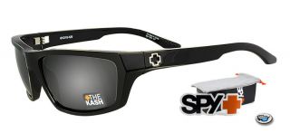 New Spy Kash Sunglasses Shiny Black Grey Lens 672002062129