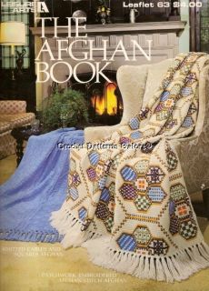 Crochet Knit Patterns Leaflet Book Afghans Afghan Covers