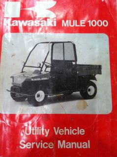 Kawasaki Mule 1000 Utility Vehicle Service Manual 