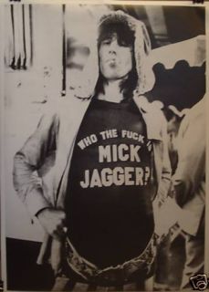 The Rolling Stones 24x34 Keith Richards Who The F Is Mick Jagger